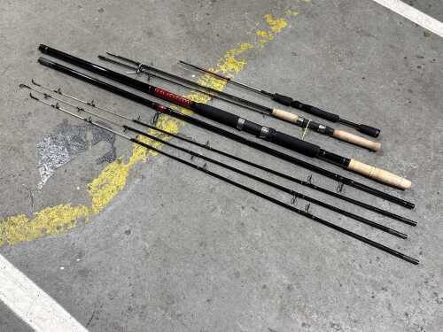Three fishing rods