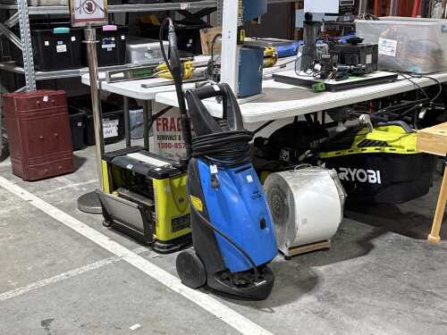 Aussie ECO-Clean pressure washer on wheeled base