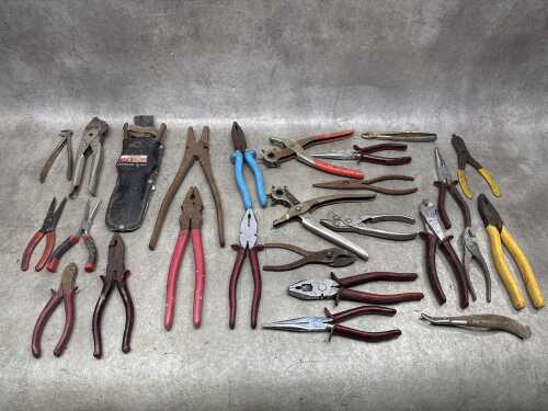 Group of assorted pliers