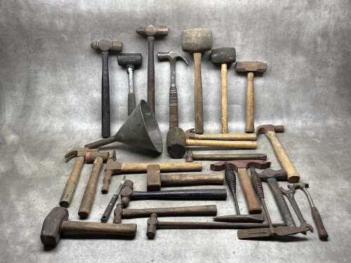 Group of assorted workshop tools