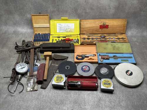 Group of assorted machinist tools