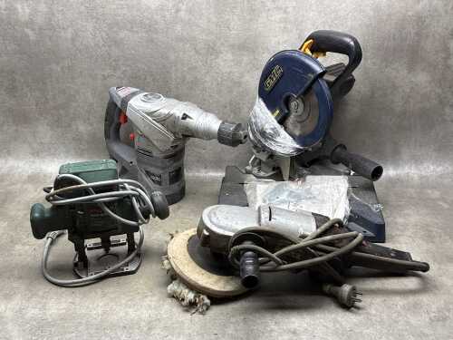 Group of assorted power tools