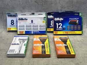 Group of Gillette products