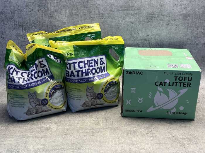 Group of cat litter