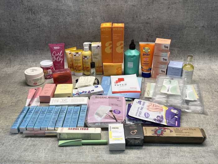 Group of beauty products