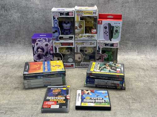 Group of mostly video games