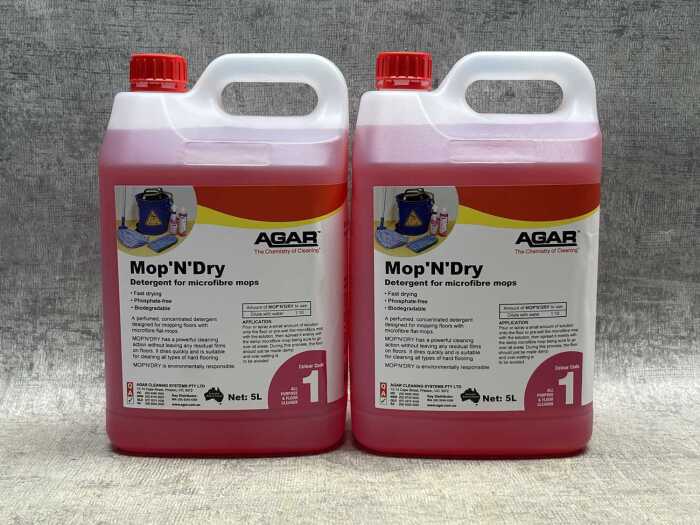 Two bottles of Agar Mop'N'Dry