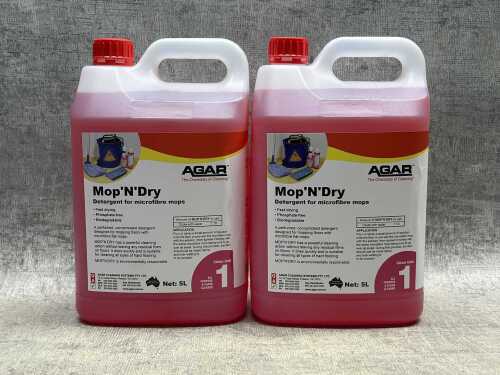 Two bottles of Agar Mop'N'Dry