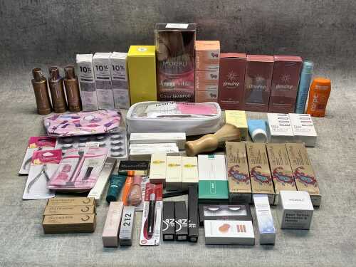 Group of beauty products