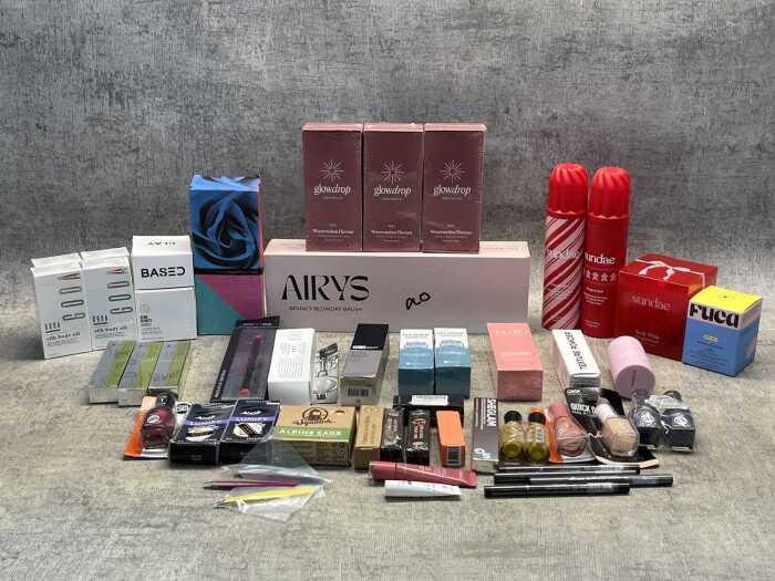 Group of beauty products