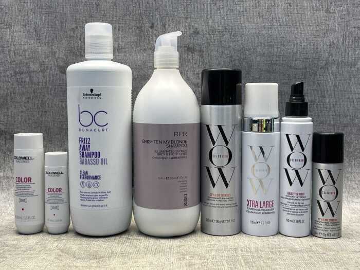 Group of beauty products