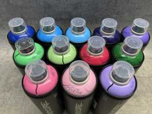 12 cans of Hardcore spray paint - 3