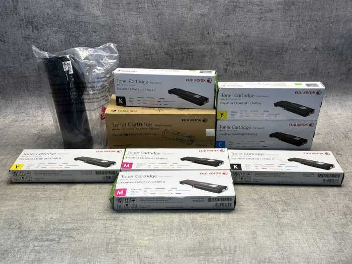 Group of Fuji Xerox cartridges
