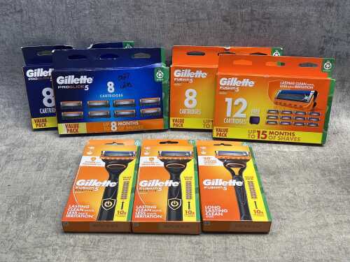 Group of Gillette products