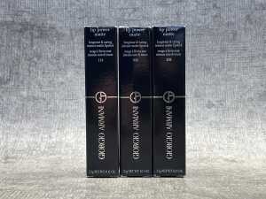 Three Giorgio Armani Lip Power Matte lipsticks