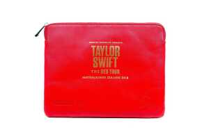 Taylor Swift The Red Tour Australia New Zealand 2013 official red leather zip-up pouch