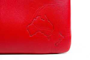 Taylor Swift The Red Tour Australia New Zealand 2013 official red leather zip-up pouch - 4