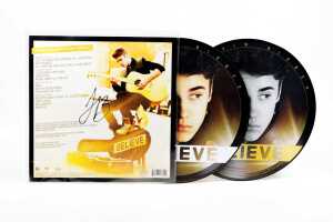 Justin Bieber 'Believe' picture disc vinyl record with autographed inner tracklist