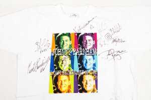Two John Farnham T-shirts, one signed - 2