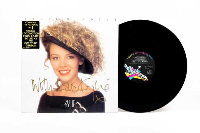 Kylie Minogue 'Kylie' signed vinyl record
