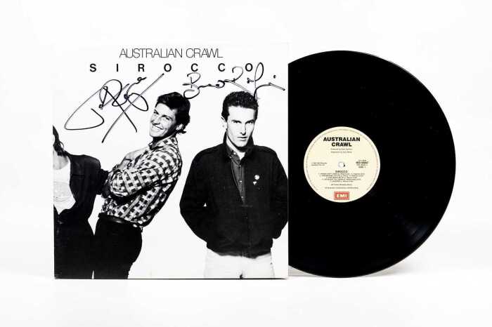 Australian Crawl 'Sirocco' signed vinyl record