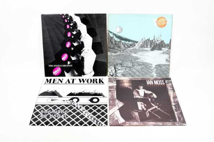 Four Australian Rock vinyl records