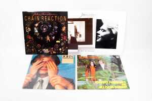 Five John Farnham vinyl records