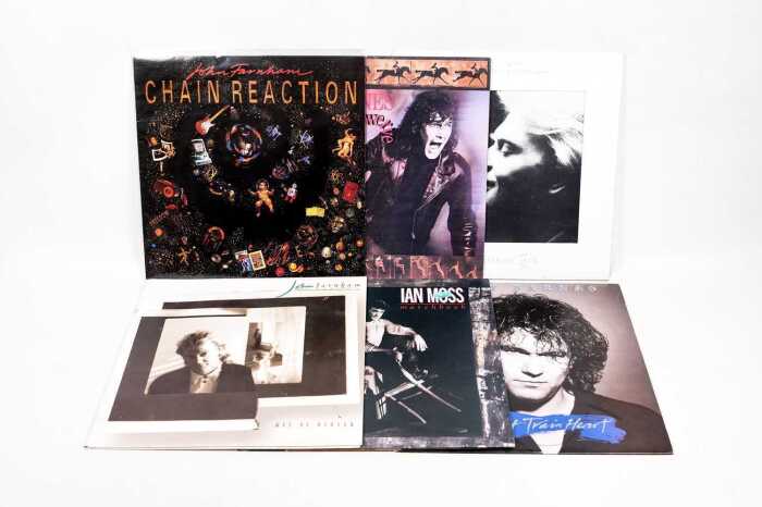 Six Australian Rock vinyl records