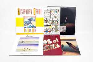 Six Australian Crawl vinyl records