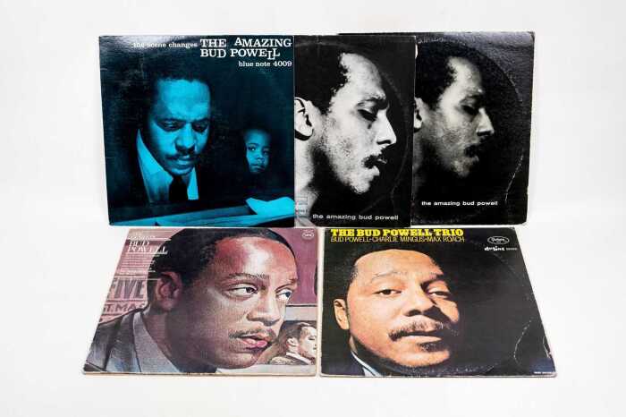 Five Bud Powell Jazz vinyl records, three Blue Note pressings