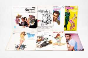 Eight soundtrack vinyl records
