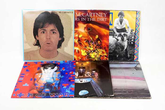 Six Paul McCartney and Wings vinyl records