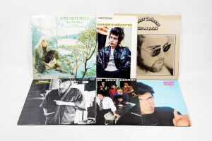 Six '70s Folk and Pop vinyl records