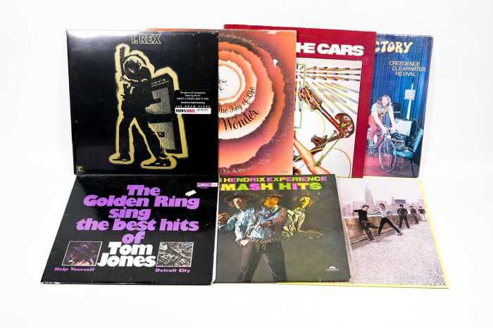 Seven Rock and Pop vinyl records