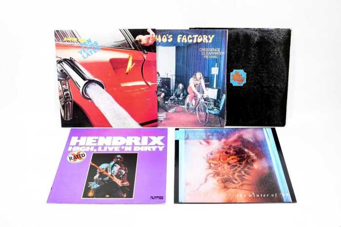 Five Blues and Rock vinyl records