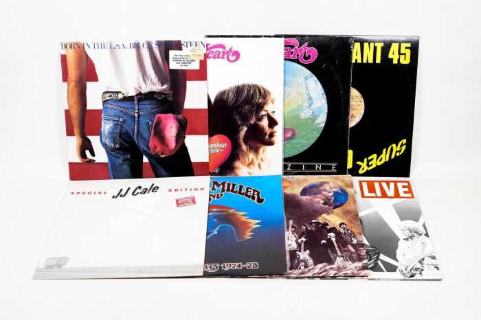 Eight Rock vinyl records
