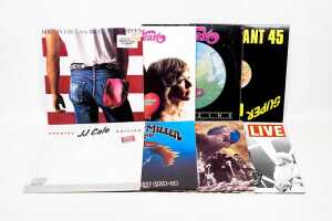 Eight Rock vinyl records