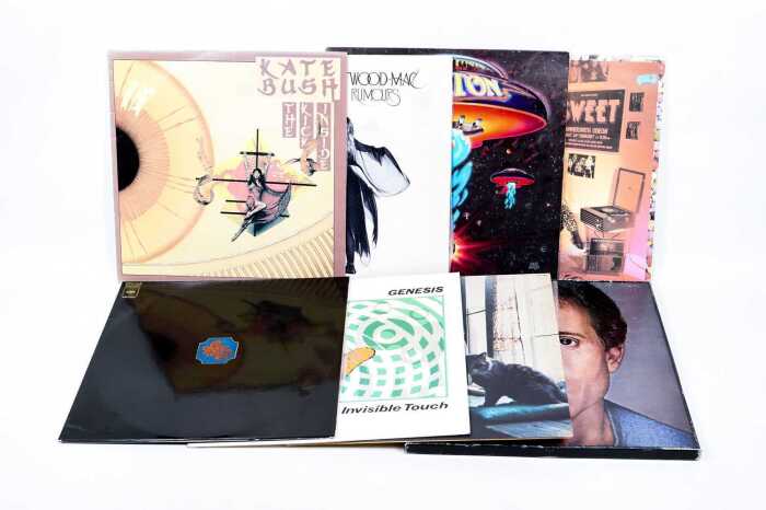 Eight Rock and Pop vinyl records