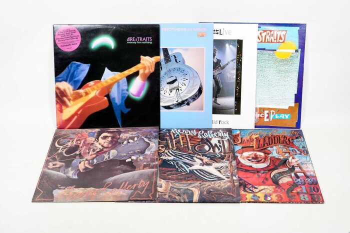 Seven Dire Straits and Gerry Rafferty vinyl records