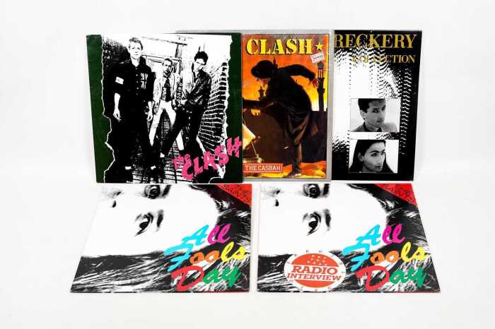 Five U.K. and Australian Punk Rock vinyl records