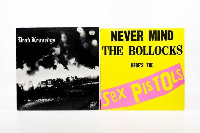 Two Punk vinyl records