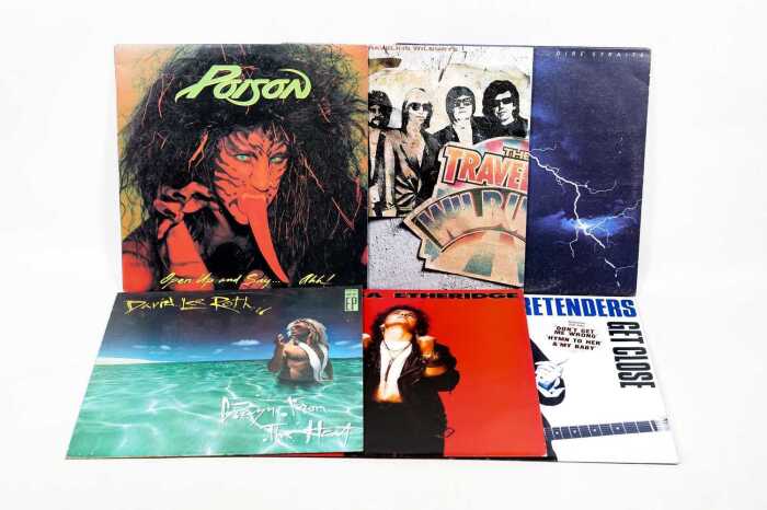 Six Rock vinyl records