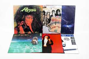 Six Rock vinyl records