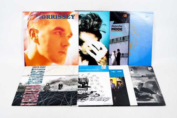 Eight Indie and Synthpop vinyl records