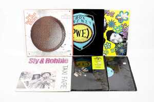 Six Reggae and Hip Hop records, including 12" singles