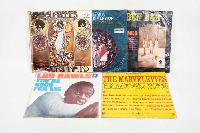 Five Taiwanese pressed Soul Pop vinyl records