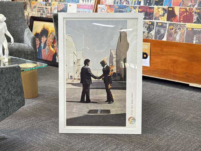Framed Pink Floyd 'Wish You Were Here' poster