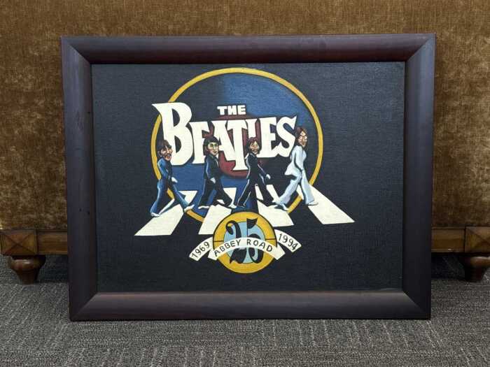 Artist unknown, The Beatles Abbey Road 1969-1994. Oil painting on board