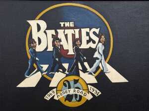 Artist unknown, The Beatles Abbey Road 1969-1994. Oil painting on board - 2