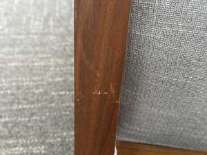 Pair of modern timber tub chairs - 4
